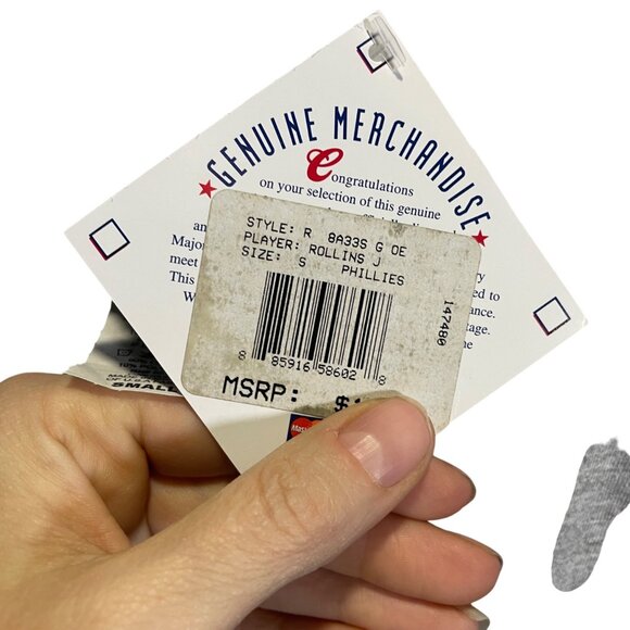 Adidas Phillies Jimmy Rollins Youth Graphic Tee Size S Gray Red - Picture 3 of 5